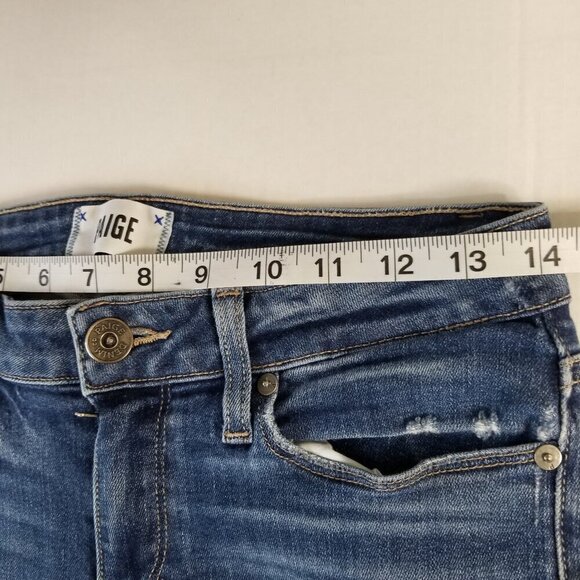 Paige Jeans Womens Size 27 Verdugo Ankle Cropped Distressed Raw Hem Skinny - Picture 11 of 16
